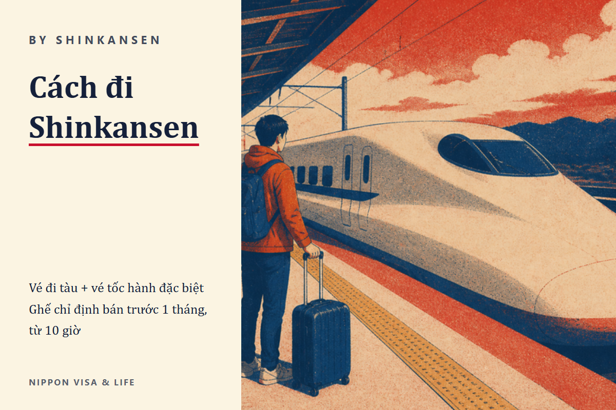 Cách đi tàu Shinkansen và tàu tốc hành đặc biệt tại Nhật Bản | Vé hành khách và vé tốc hành đặc biệt, ghế chỉ định và ghế tự do, cách mua vé, quy định về hành lý lớn