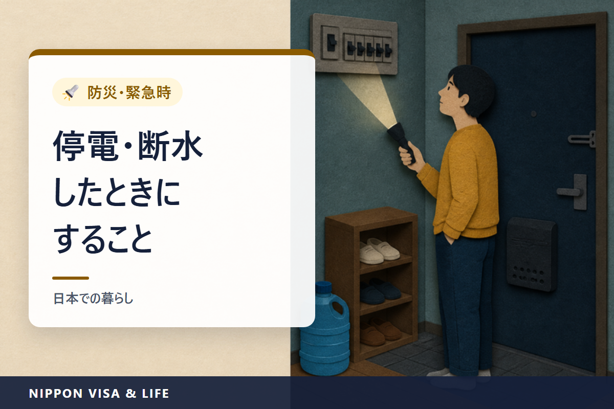 停電・断水したときにすること|ブレーカーの確かめ方・停電情報の調べ方・通電火災・冷蔵庫の食品・トイレと給水所