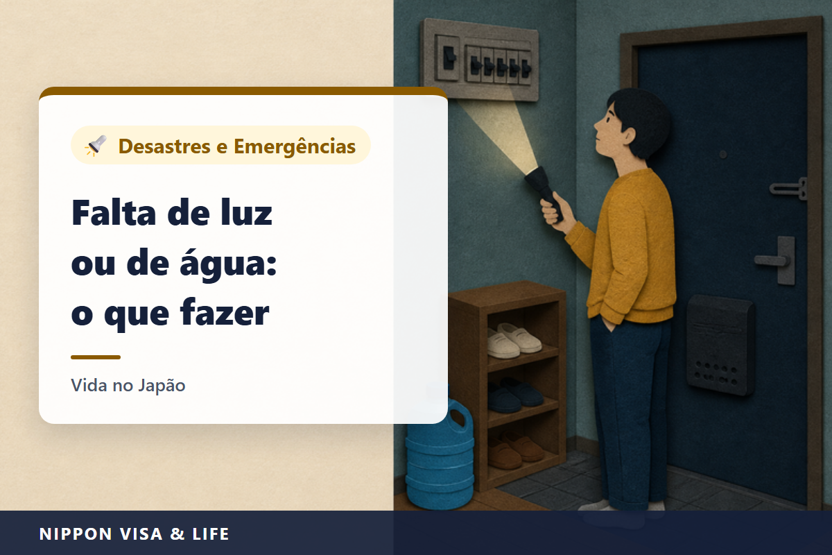 O que fazer em caso de falta de luz ou de água no Japão｜Como verificar o disjuntor, como consultar informações sobre a falta de luz, incêndio na volta da energia, alimentos da geladeira, banheiro e postos de distribuição de água