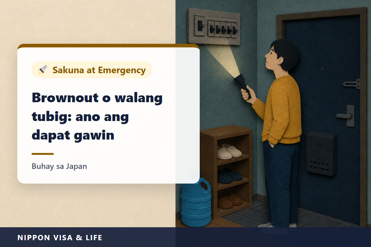 Ano ang Gagawin Kapag Nawalan ng Kuryente o Tubig sa Japan｜Pagtingin sa Breaker, Paghahanap ng Impormasyon sa Brownout, Sunog Pagbalik ng Kuryente, Pagkain sa Refrigerator, Toilet at Water Supply Point