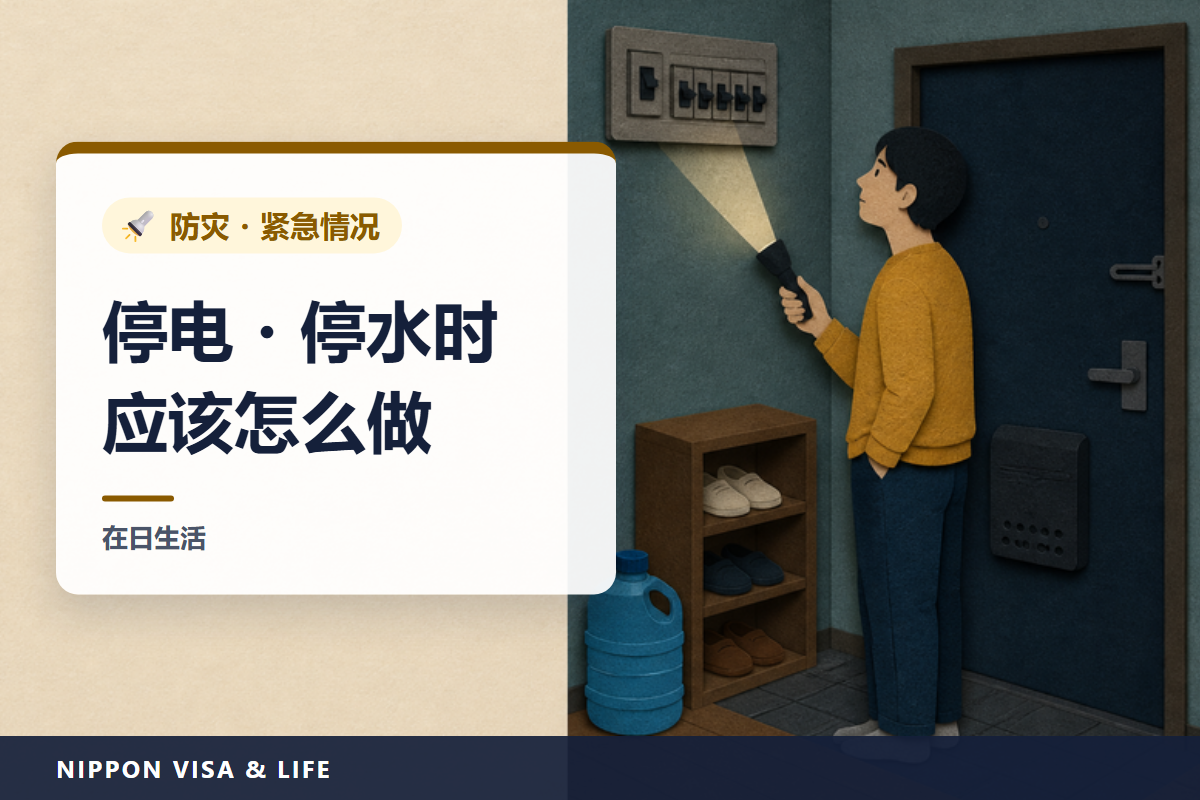 在日本停电・停水时该怎么做｜断路器的确认方法・停电信息的查询方法・通电火灾・冰箱里的食品・厕所与供水点