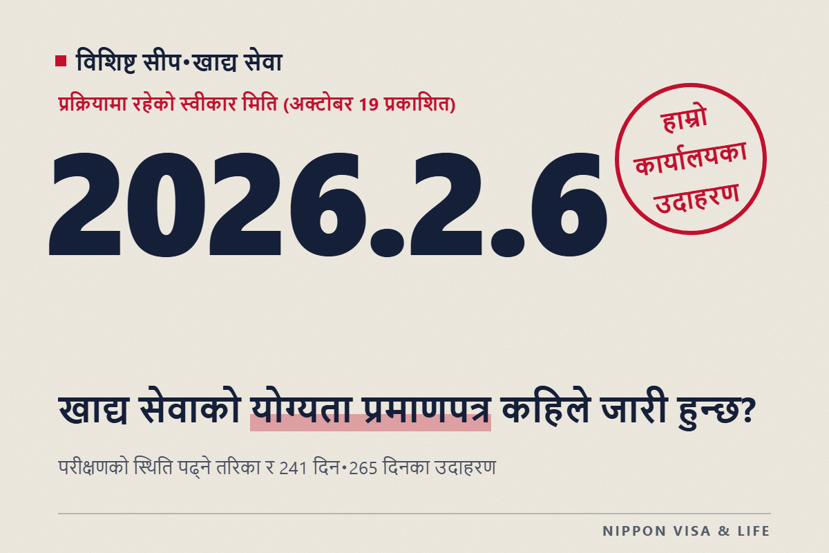 जापानमा विशिष्ट सीपयुक्त कामदार (i) (खाद्य सेवा उद्योग क्षेत्र) को परीक्षणको स्थिति: अध्यागमन सेवा एजेन्सीको प्रकाशन र हाम्रो कार्यालयको आवेदन तथ्याङ्कका आधारमा