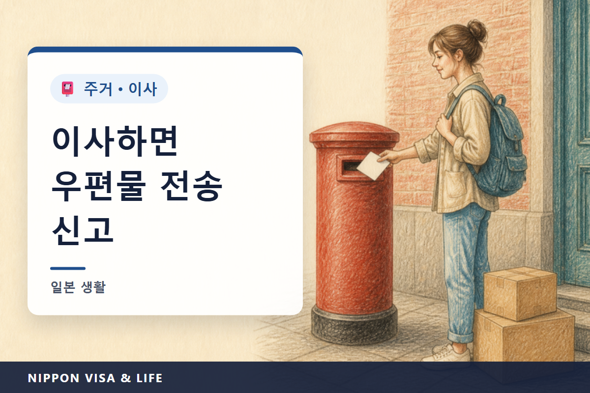 일본에서 이사했을 때 우편물 전송 신고(전거신고)｜1년간 무료・신고 방법 3가지・본인 확인・전송되지 않는 우편물