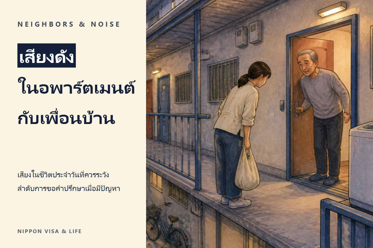 เสียงดังในอพาร์ตเมนต์และการอยู่ร่วมกับเพื่อนบ้านในญี่ปุ่น｜เสียงในชีวิตประจำวันที่ควรระวัง สิ่งที่กำหนดไว้ในสัญญาเช่า และที่ปรึกษาเมื่อมีปัญหาเรื่องเสียง