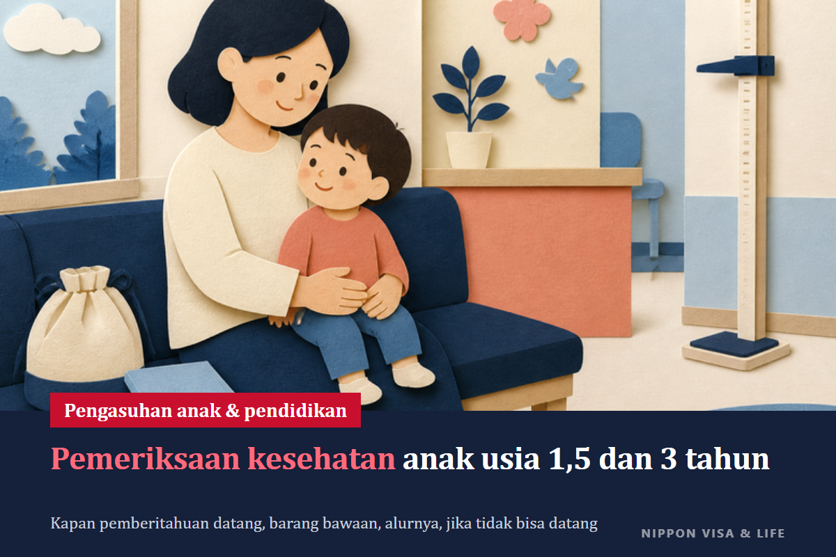 Cara Mengikuti Pemeriksaan Kesehatan Anak Usia 1 Tahun 6 Bulan dan 3 Tahun di Jepang | Kapan Surat Pemberitahuan Datang, Barang Bawaan, Alur pada Hari H, dan Jika Tidak Bisa Datang