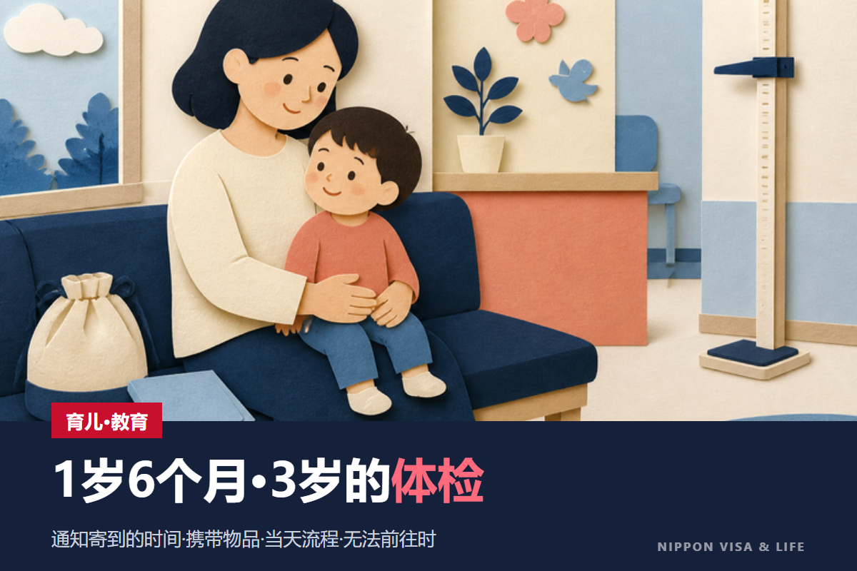 在日本如何接受1岁6个月儿童体检・3岁儿童体检｜通知寄到的时间・需携带的物品・当天的流程・无法前往时