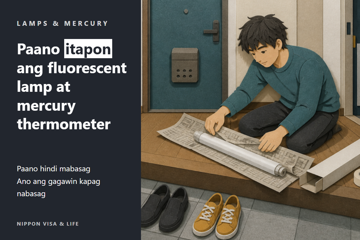 Paano Itapon ang Fluorescent Lamp, Bumbilya at Mercury Thermometer sa Japan｜Paano Ito Itapon nang Hindi Nababasag at Paano Maglinis Kapag Nabasag