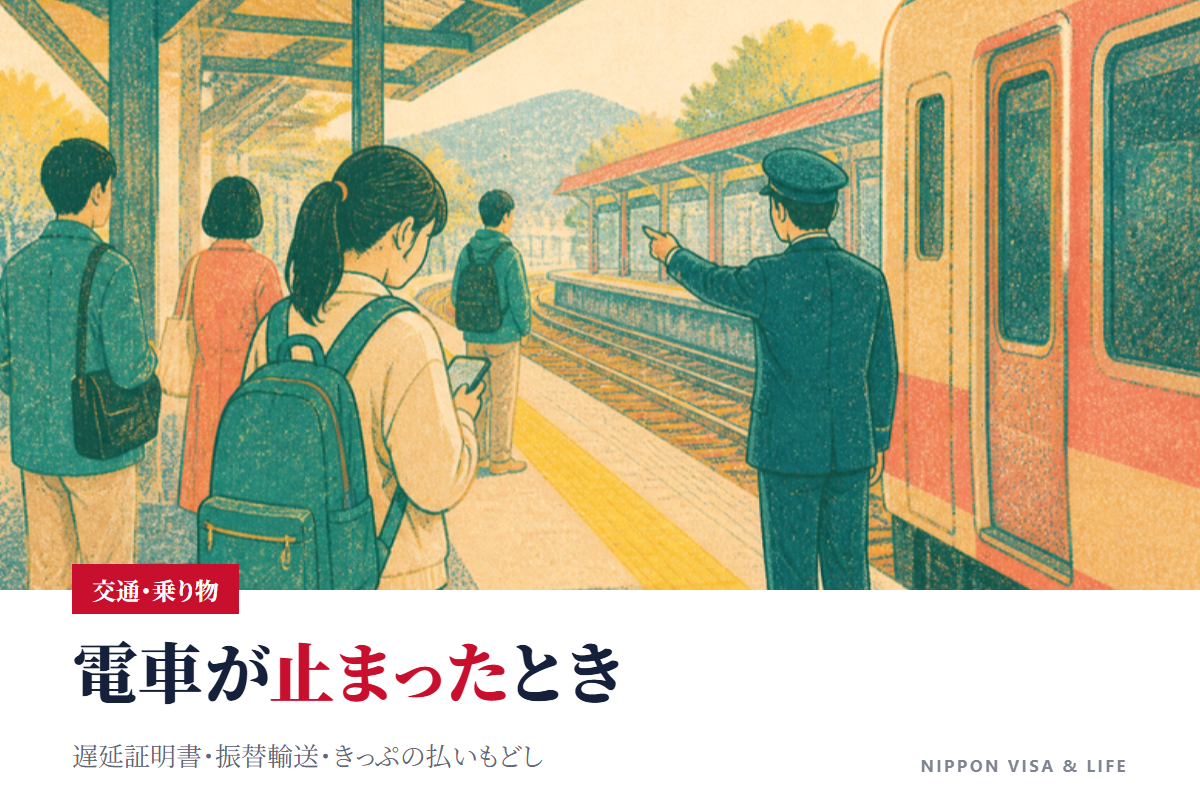 電車が遅れた・止まったときの対処｜運行情報の調べ方・遅延証明書の取り方・振替輸送の使い方・きっぷの払いもどし